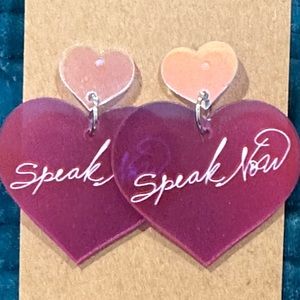 Taylor Swift New Speak Now Heart Shaped Dangle Earrings🤩🎆